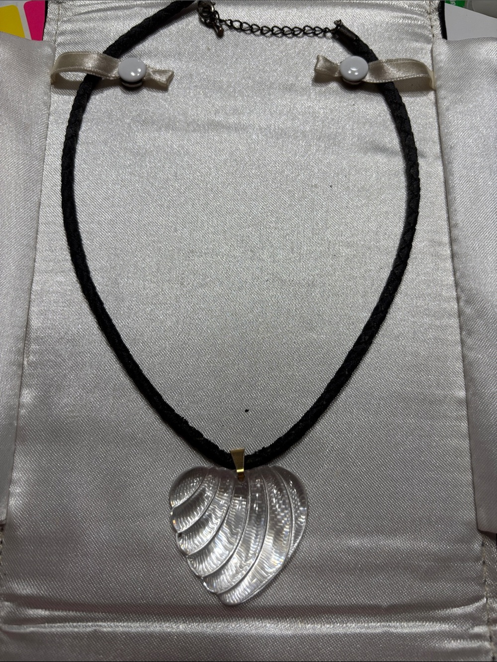 Baccarat Crystal Heart pendant, signed Giorgio, Baccarat on side